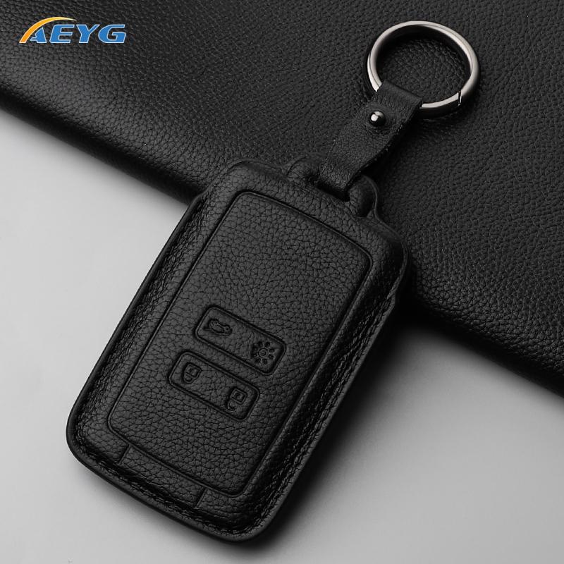 Leren Autosleutelhoes Cover Shell Voor Renault Koleos Kadjar Captur Megane Talisman Espace Clio Zoe Scenic 4 Arkana Dacia Sandero black