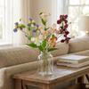 Realistic Simulation Silk Flowers Long Branch Faux Flower Luxury Fake Iris Stem  Party Decor