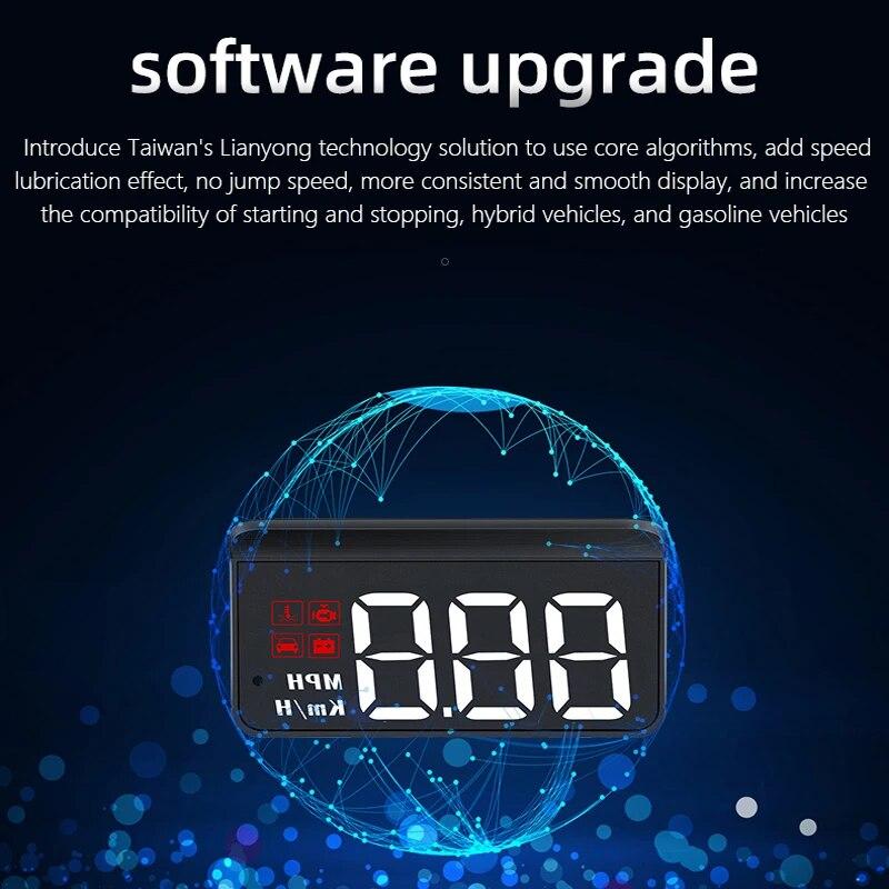 M3 Auto OBD2 GPS Head Up Display Auto Electronics HUD Projector Alarm Display Digital Car Speedometer Accessories For All Car