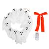 Ghost Wreath Repeated Use Decorative Glowing Ghost Wreath Decor with Cute Bow for Home Party