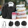 Insulated Adjustable Strap Portable Oxford Cloth Reusable Lunch Tote Bag for Office, Outdoor, Beach