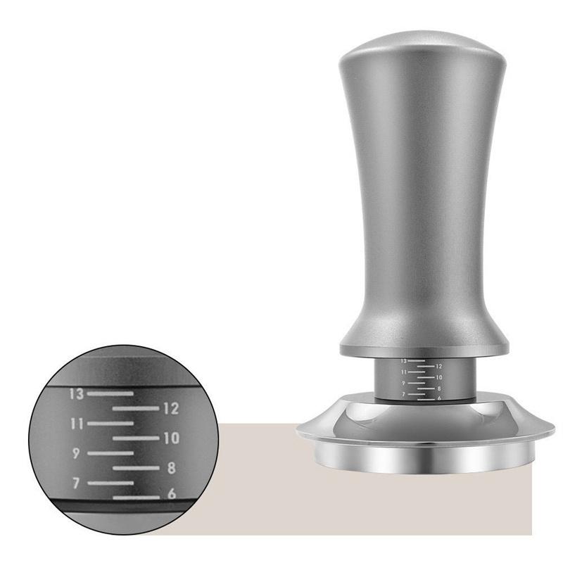 51/53/58Mm Coffee Tamper Stainless Steel Coffee Powder Constant Press Hammer With Scale Thread Base Espresso Accessories