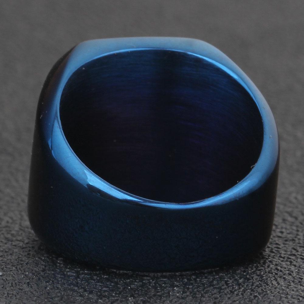 Retro minimalistický 18mm nerezový titanový prsten s laserovým logem