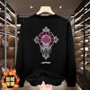 Mens Heavyweight Crewneck Sweatshirt Long Sleeve Casual Streetwear 2025 Teenagers Loose Fit