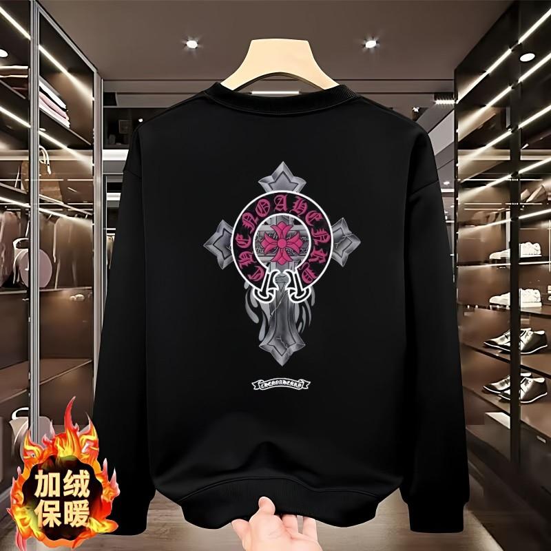 Mens Heavyweight Crewneck Sweatshirt Long Sleeve Casual Streetwear 2025 Teenagers Loose Fit