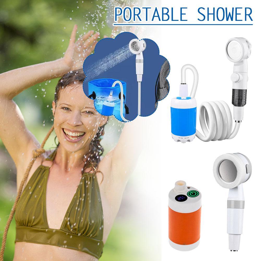Outdoor Camping Shower Portable Rechargeable Showerhead Wireless Bathtub Set Electric Shower Pump Battery Powered for Camping