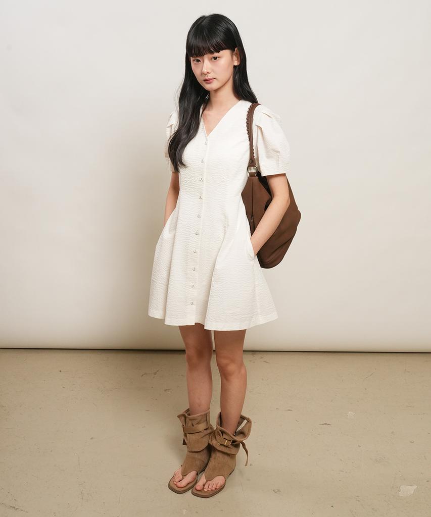 General Idea Voluminous Mini Dress [Ivory] / Gf2Lop511