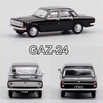 1:64 Scale GAZ-24 Cars Models Toys Wheels Shock Absorption Miniature Vehicles Simulated Interior Model Car for Kids' Edutainment