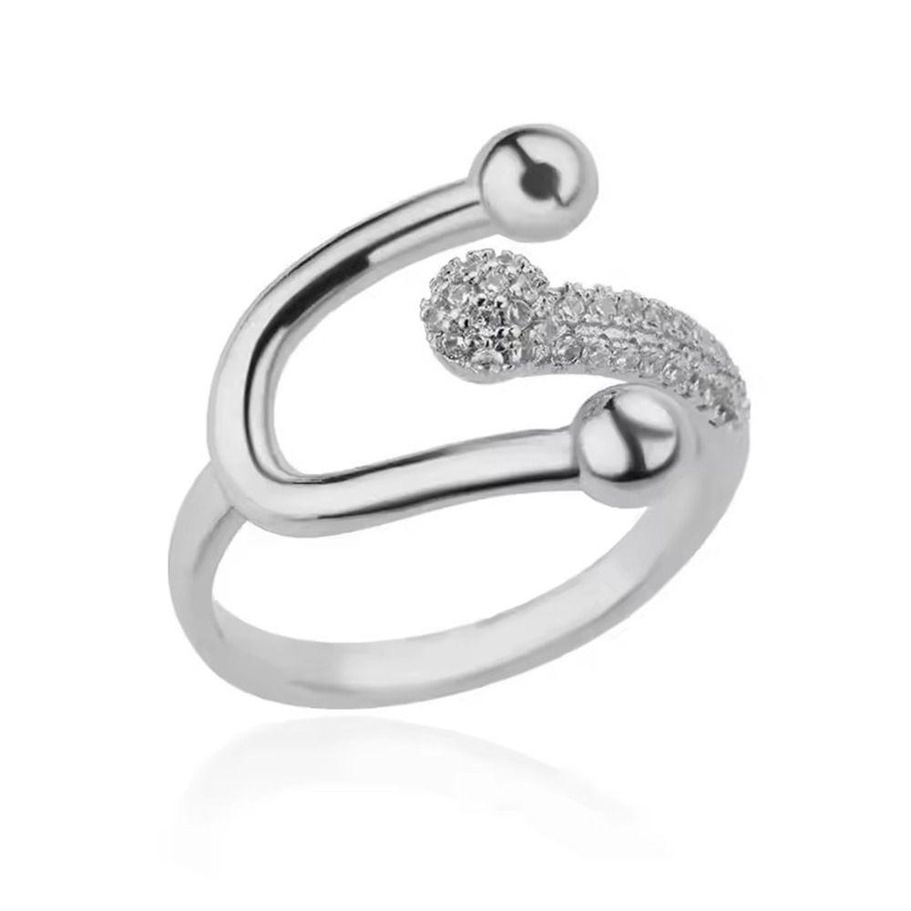 Bague en cuivre avec zircon micro-incrusté pour femmes Bijou minimaliste Cadeau Pour femmes Port quotidien