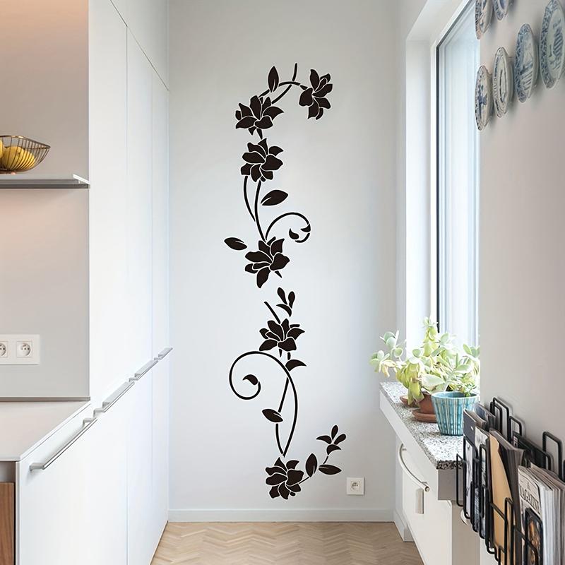 Autocolante de perete cu viță de vie florală, combinație simplă, autocolante pentru baie, autoadezive, impermeabile, autocolante pentru decorarea casei