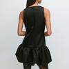 Sleeveless short dress European and American summer new women's design splicing black bud dress