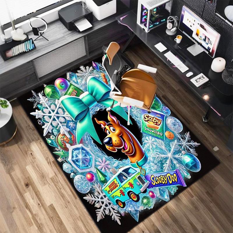 Halloween cartoon comedy adventure movie Scooby-Doo carpet is suitable for living room and bedroom doormats office balcony decorative carpet V3