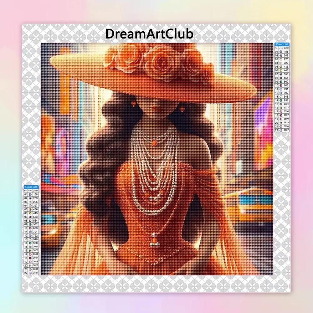 Disney Princess Retro Urban Top Hat 5D Diamond Painting Full of Diamonds DIY Handmade Diamond Painting Light Luxury Decorative Painting Kit