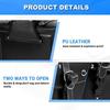 1 Pair Waterproof Saddle Bag Large Capacity PU Leather Motorcycle Bag with Water Bottle Bag Cool Design Motorcycle Side Bag