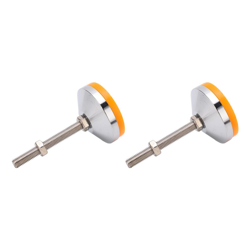 2pcs Furniture Leg Leveller Carbon Steel Nut Rubber Pad Anti Skid Height Adjustable Furniture Leg Screw