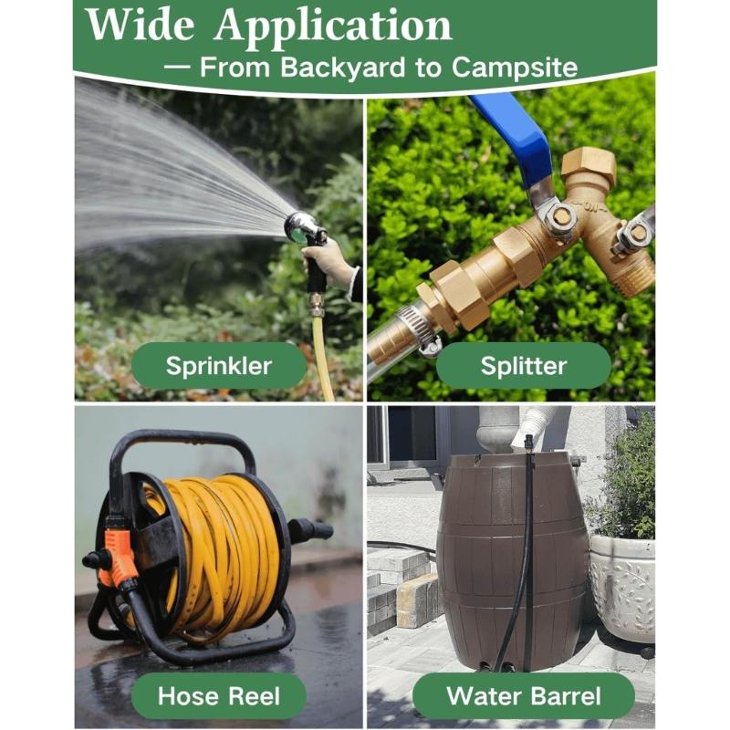 3/4 Inch Garden Hose Swivel Connectors Brass Anti Kink Fitting For Outdoor Watering