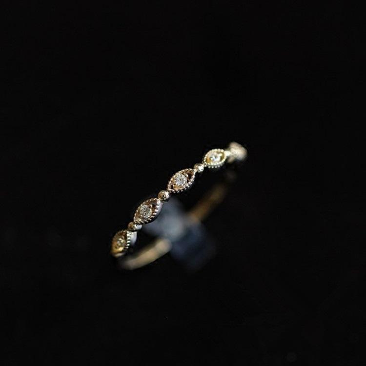 Japanese Style S925 Sterling Silver 14k Gold Plated Pinky Ring for Women Size 12 (HK) золотой