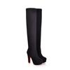 Fashion 2024 New Long Botas Mujer Platform Stretchy Boots Chunky Heel Knee Boots Big Size Shoes for Women Zapatillas De Mujer Tacon