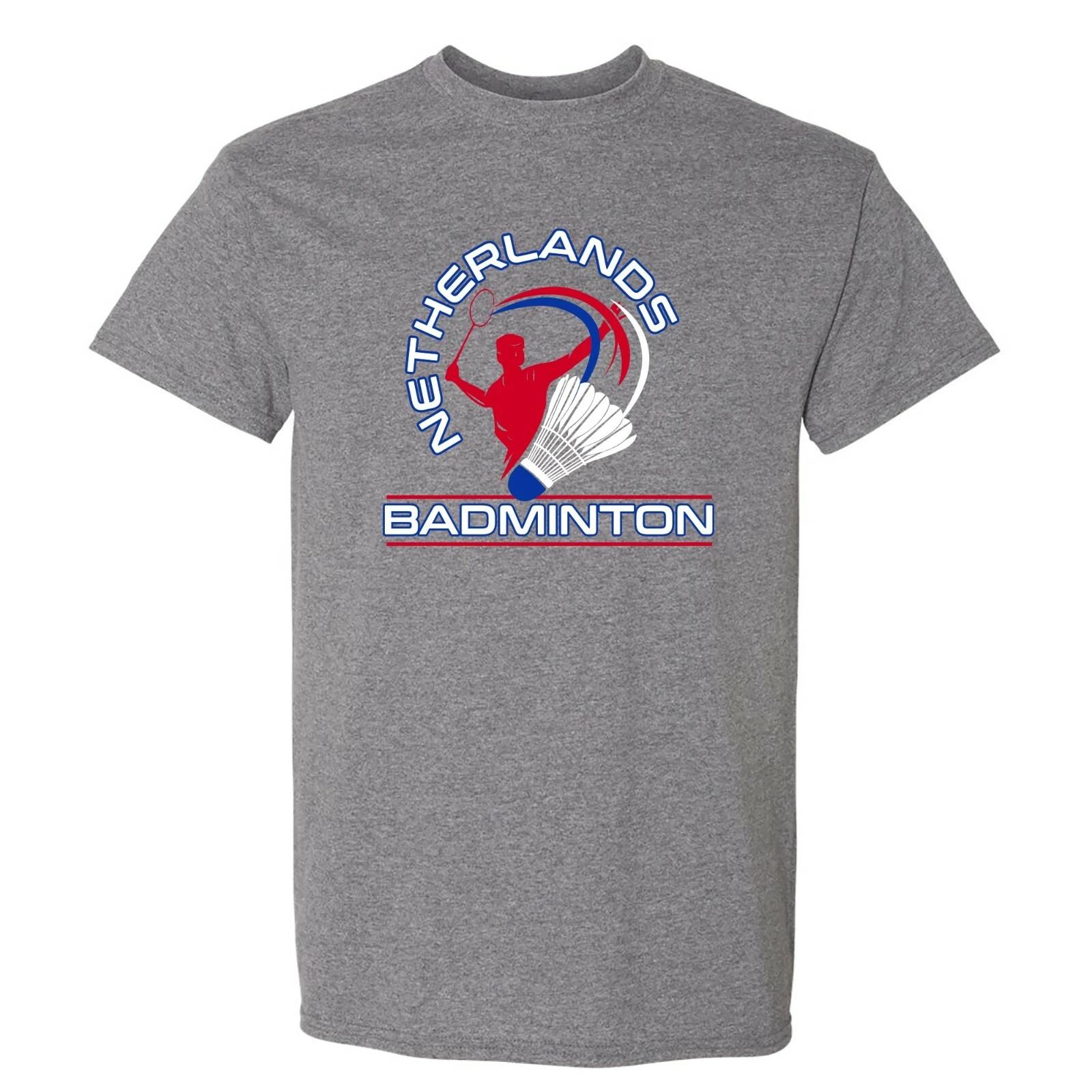 

Netherlands Badminton - Sports Athletics Summer T Shirt - Graphite Heather S