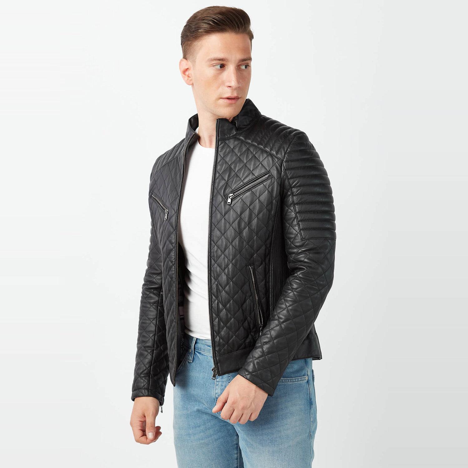 

Alex Мужское Пальто из Натуральной Кожи Черное XS чёрный