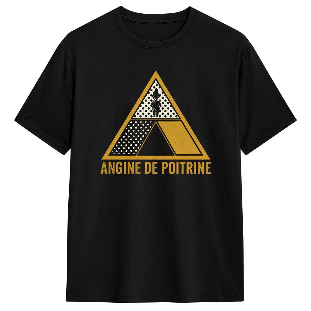 Casual Angine De Poitrine TShirt for Unisex Round Collar Pure Cotton T Shirt  Short Sleeve Tees Gift Idea Clothes