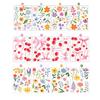 8 Sheets Flowers Wall Decals Watercolor Spring Floral Wall Sticker Colorful Peel And Stick Mural Wall Art for Home Bathroom Kitchen Decor