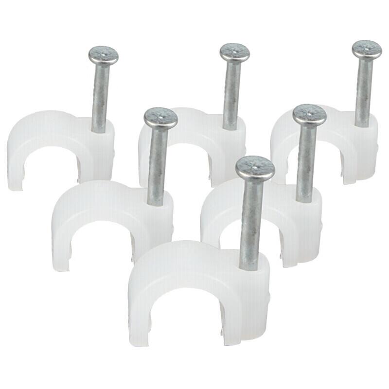Clip per Cavi Chiodo Tondo in Acciaio LEIYING da 8 mm