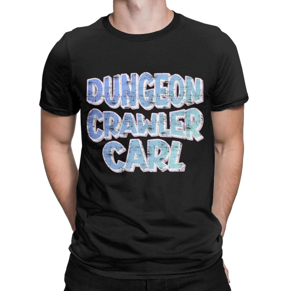 Dungeon Crawler Carl Blue Graphic Funny 100% Cotton T-Shirt Dungeon Crawler Carl Tops Tees For