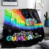 1Pc Alien Earth Print Flannel Blanket, High quality Comfortable for All Seasons, Home Decor, Warmth and Comfort, Perfect for Christmas Gifts