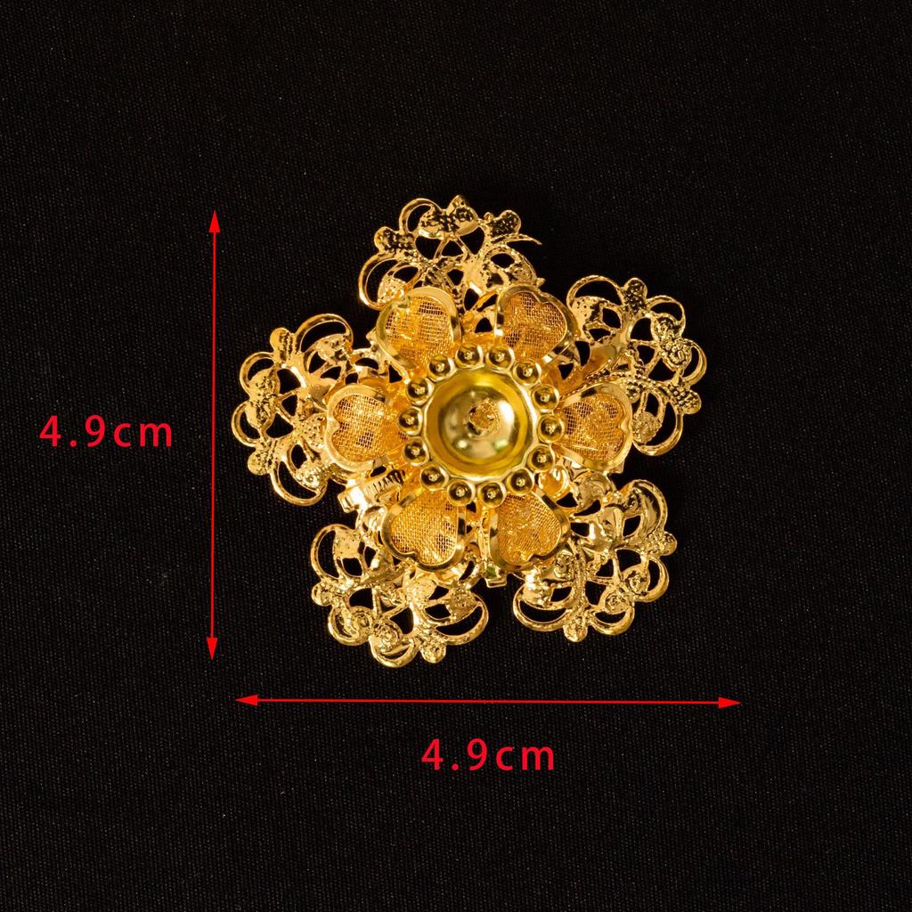 Iron DIY Hairpin Kit: 3D Ancient Costume Hair Accessories, Multi-layer Handmade Floral Pieces