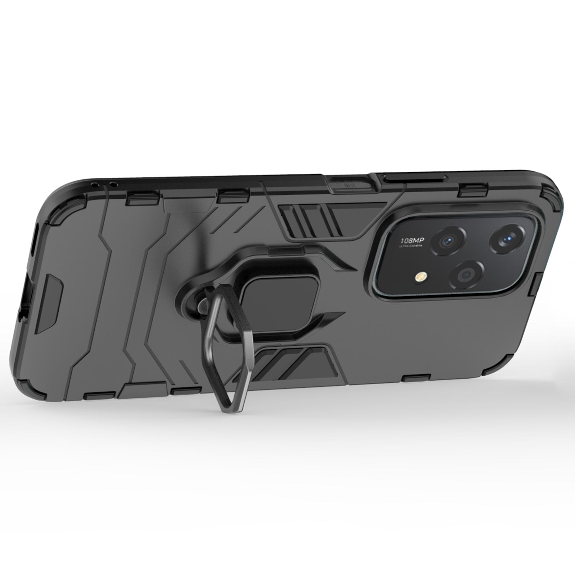 

For Honor 200 Lite Phone Case Ring Holder Kickstand PC+TPU Shockproof Cover Red