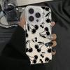 Cute Black Cherry Pattern Matte Laser Phone Case For iPhone 15 Pro Max Case iPhone 16 14 13 12 11 XS X 7 8 Plus Shockproof Cover