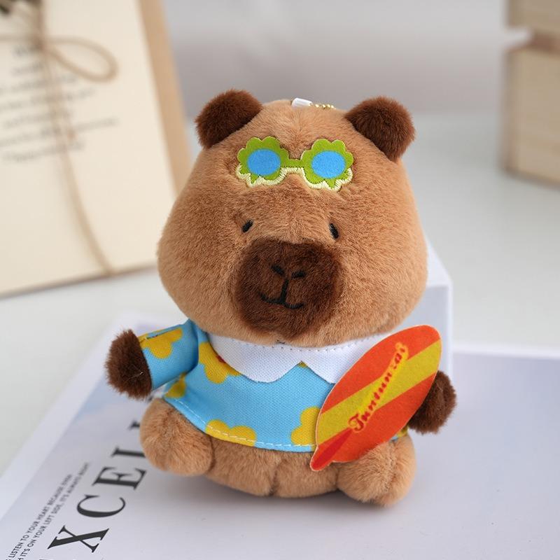 Cute Cartoon Capybara Pendant Plush Toy Doll Bag Hanging Ornament Cute Kapila Keychain Doll Ornament Car Pendant Children's Gift