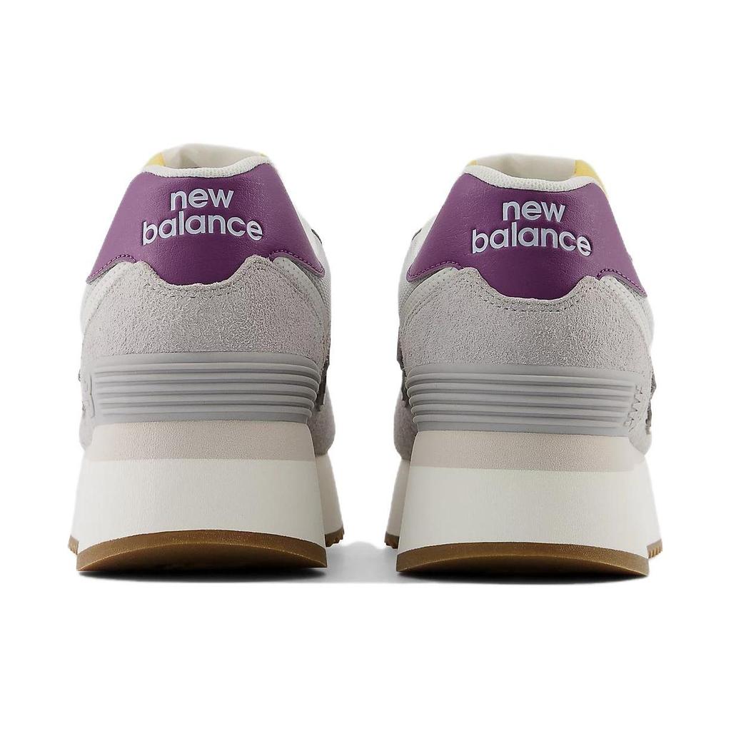 New Balance NB 574 Modne Wszechstronne Siateczkowe Niskie Codzienne Buty do Biegania Damska Trampka Szaro-Fioletowe WL574ZCO