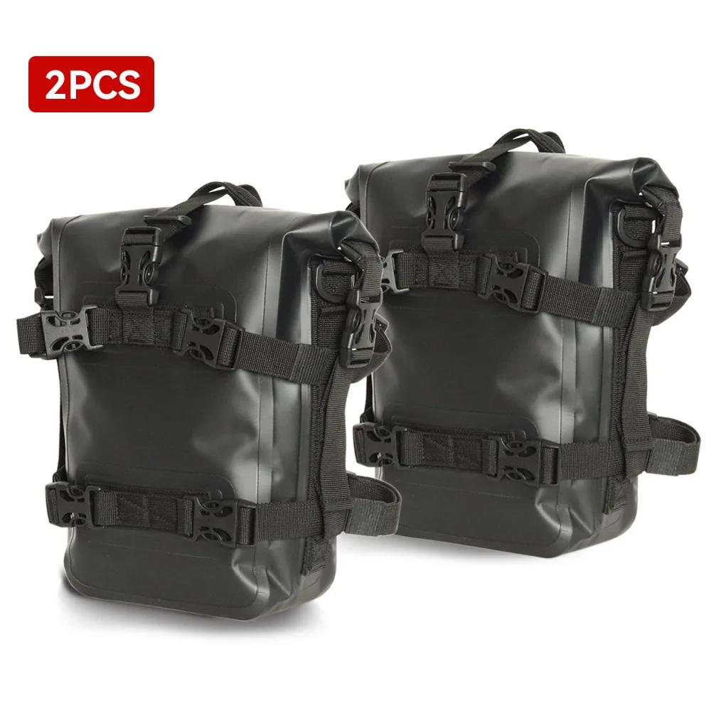 Outdoor Tank Side Bag Motorcycle Saddle Bag Tool Pack Crash Bar Bag Waterproof Moto Bumper Dry Bag 8L Large Capacity For 1250 GS
