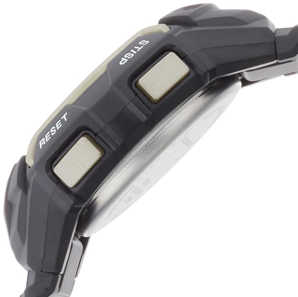 Arias AD06519RCSOL4 Men's Radio-Controlled Solar Digital Watch with Dash Function, Waterproof, Multi-Function, Backlight, Urethane Strap, Black