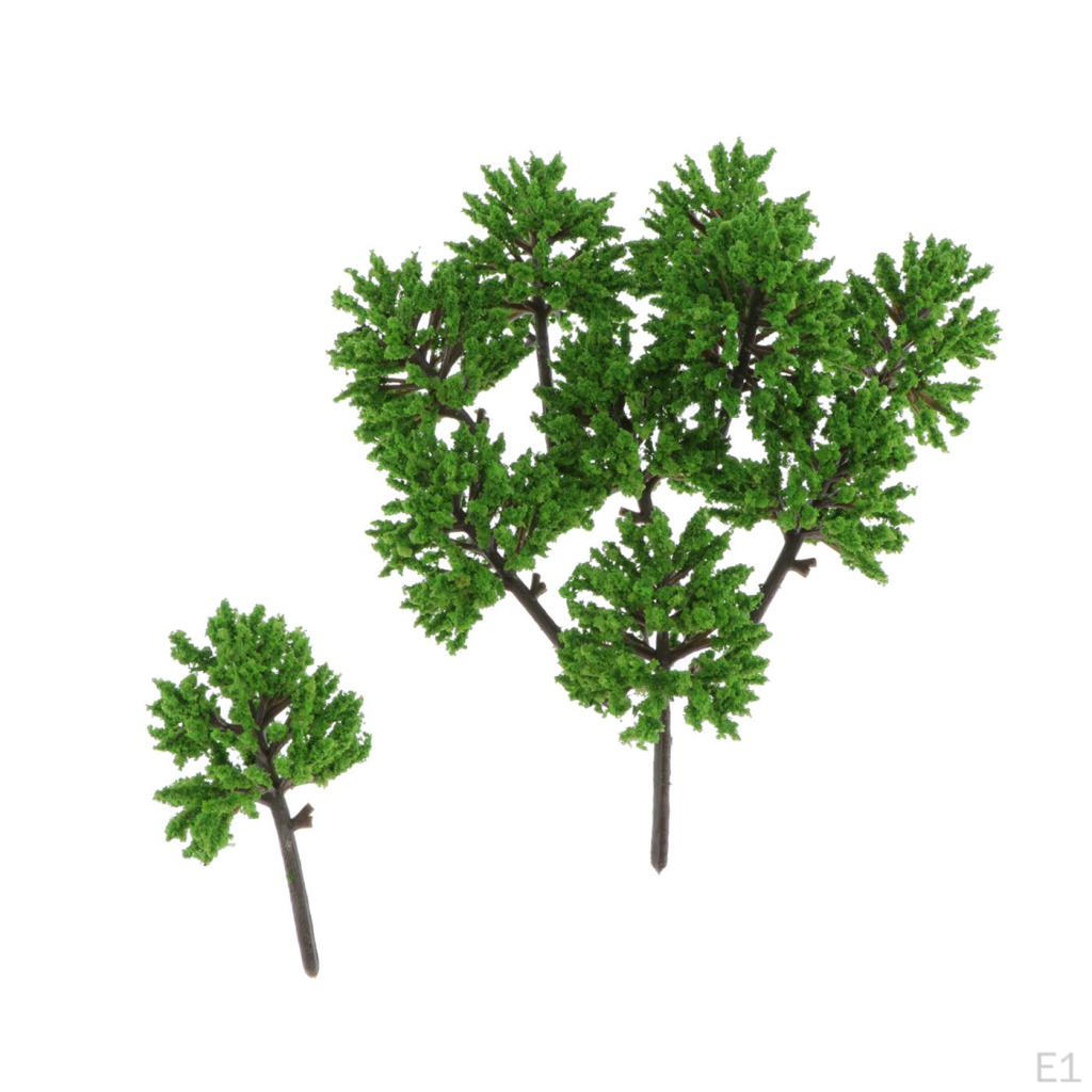 10 Pieces Model Trees Mini Scenery Landscape Architecture Train Railroad