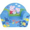 Children's Club Armchair - FUN HOUSE - Peppa Pig George and Evie - Origin France Guarantee - Comfortable Foam - 52 X 42 X 33 Cm