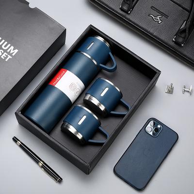 Vacuum Flask Set Portable Dual-purpose Double-layer Vacuum Flask Stainless Steel Business Luxury Straight Cup Set