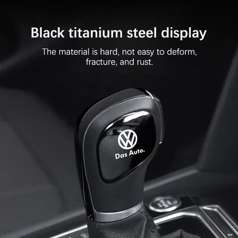 YNEPB1 Car Gearbox Control Gear Lever Stickers Shift Stick Handle Accessories For VW GTI Polo Golf Passat Tiguan Arteon Touareg Taigo