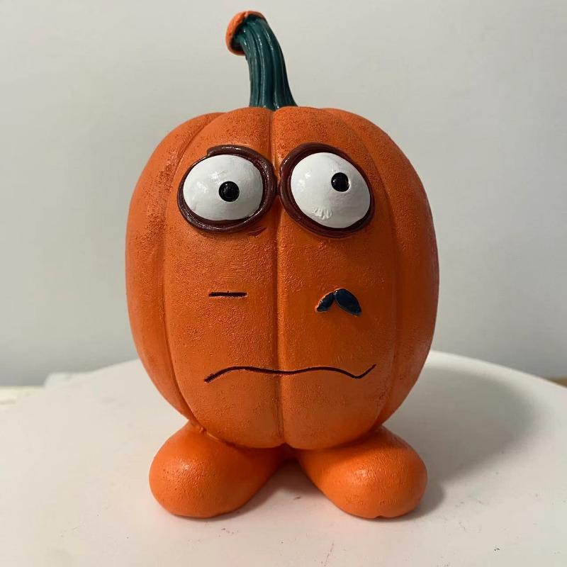 Statuie de grădină Om Dovleac de Halloween Nou Ornament de masă Artizanat din rășină Decorațiune creativă