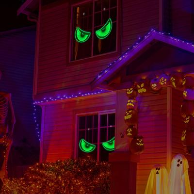 Fluorescent Halloween Ornament Double-Sided Fluorescent Eyes Halloween Trickery Night Giant Eyes Horror Decoration