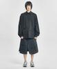 AJOBYAJO Washed Layered Cargo Skirt Shorts [Black]