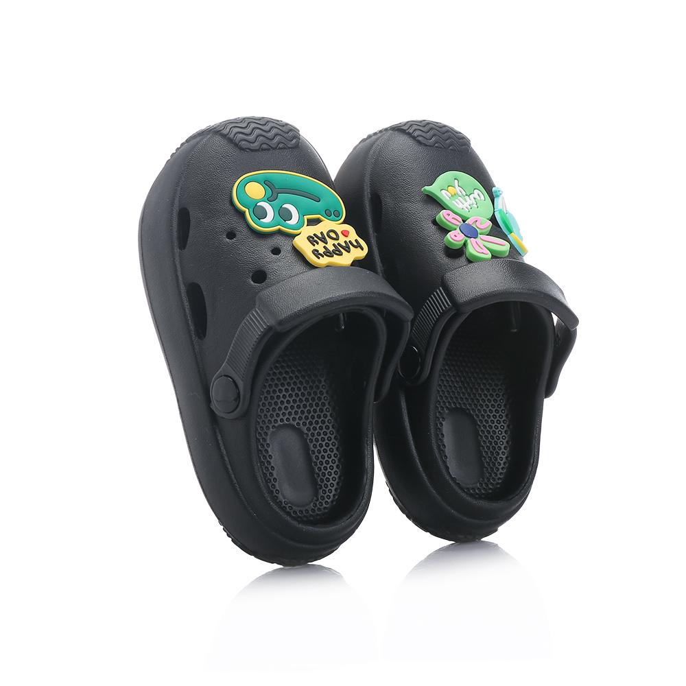 

New Summer Sandals Children s Slippers Baby Girls Shoes Non-Slip Cartoon Cute Pattern Infant Boys Garden Beach Sandals Shoes 18-19(Inner14cm) чёрный