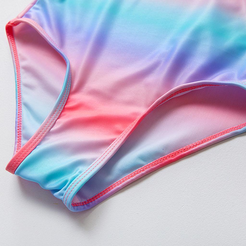 MOGOV Toddler Baby Kids Girls Summer Cute Stripe Rainbow Patterned Swimwear Swimsuit Beach Romper MOGOV Toddler Baby Kids Girls Summer Cute Stripe Rainbow Patterned Swimwear Swimsuit Beach Romper