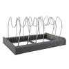 Expandable Pot and Pan Organizers Rack Kitchen Cabinet Pantry Bakeware Holder Shelves Lid with 7