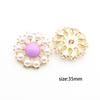 High end 2-piece 35mm pearl alloy DIY sweater with foot buttons, jacket, coat, clothing sewing accessories