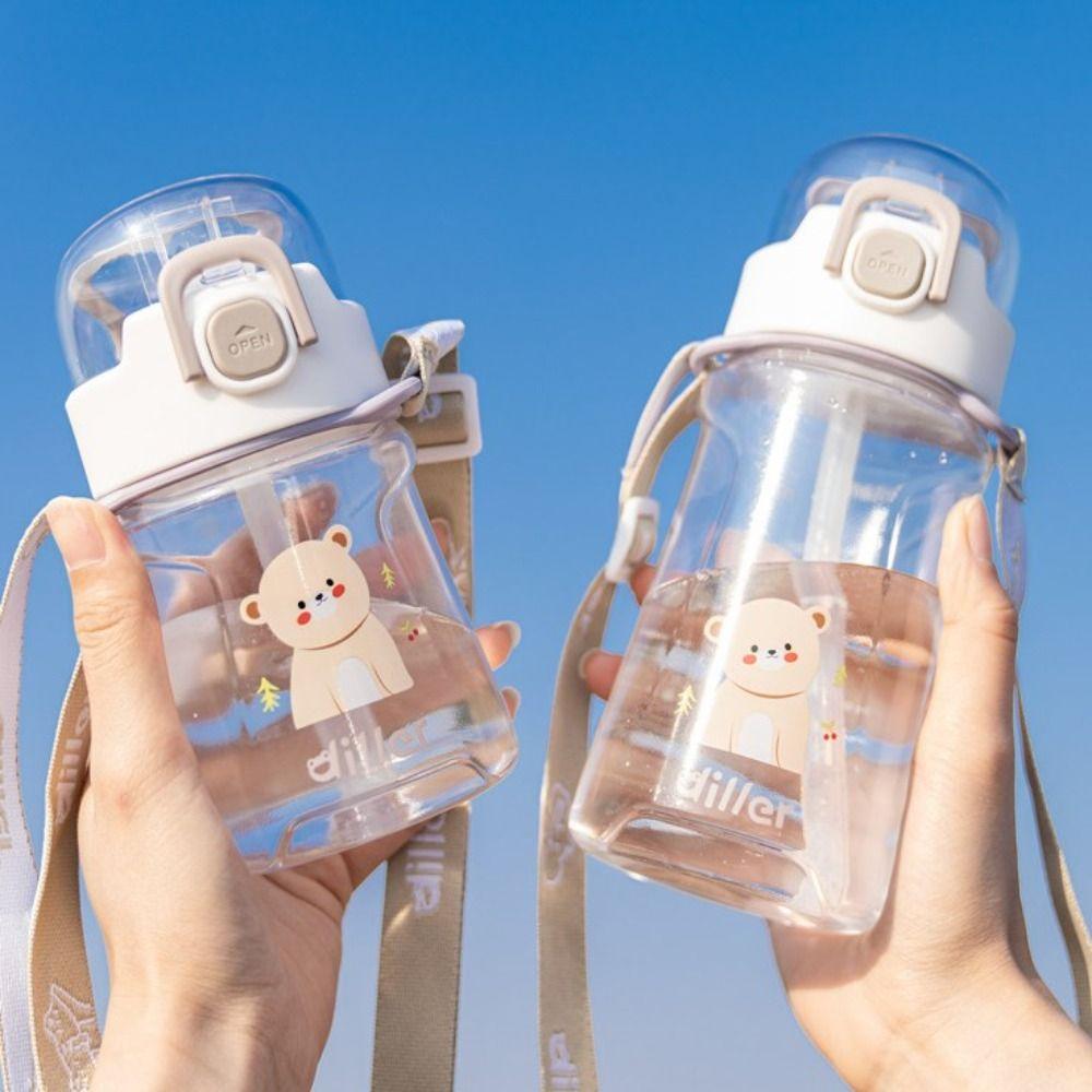 

with Straw Direct Drinking Kettle Portable Sport Bottle Fashion Straw Bottle