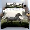 Galloping Horse Art Set Decor Soft Comfortable Duvet Cover Bedding Set Included 1*Duvet Cover & 2*Pillowcases, Gift