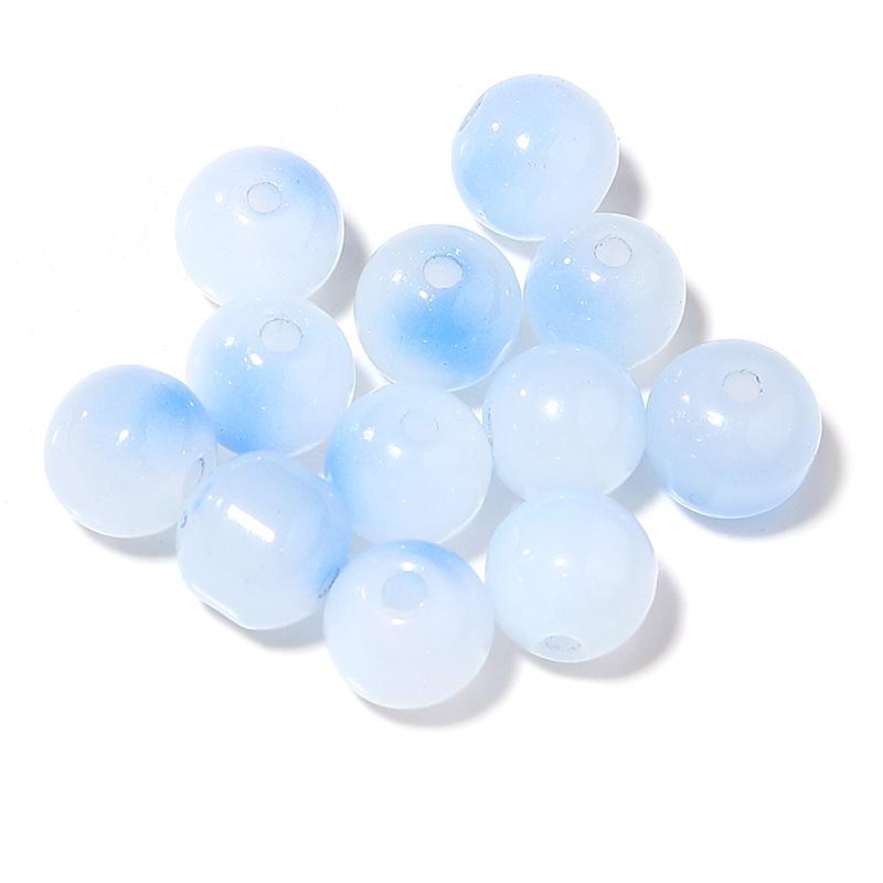 50Pcs 8mm Lampwork Beads High Quality Colored Loose Spaced Round Bead For Craft Jewelry Making Diy Bracelet Necklace Accessories